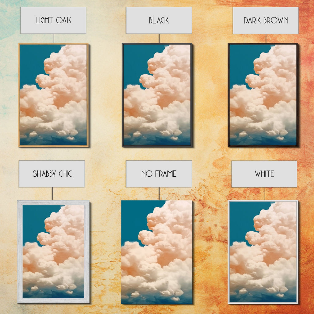 Cloud Wall Art Triptych 3 Piece Set Blue Wall Art Abstract Art Print Minimalist Wall Art Indigo Art Maximalist Deco Sky Wall Art Sky Print | | Wiccan Center