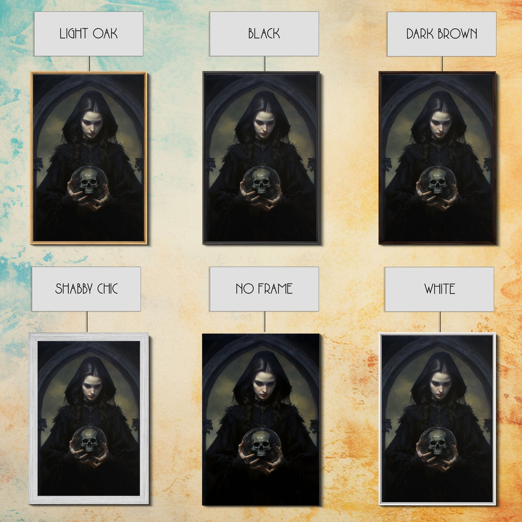 The Fortune Teller, Halloween Canvas Print, Framed Canvas, Unique Wall Art, Goth Art, Dark Academia, Witch Art, Witchcraft | | Wiccan Center