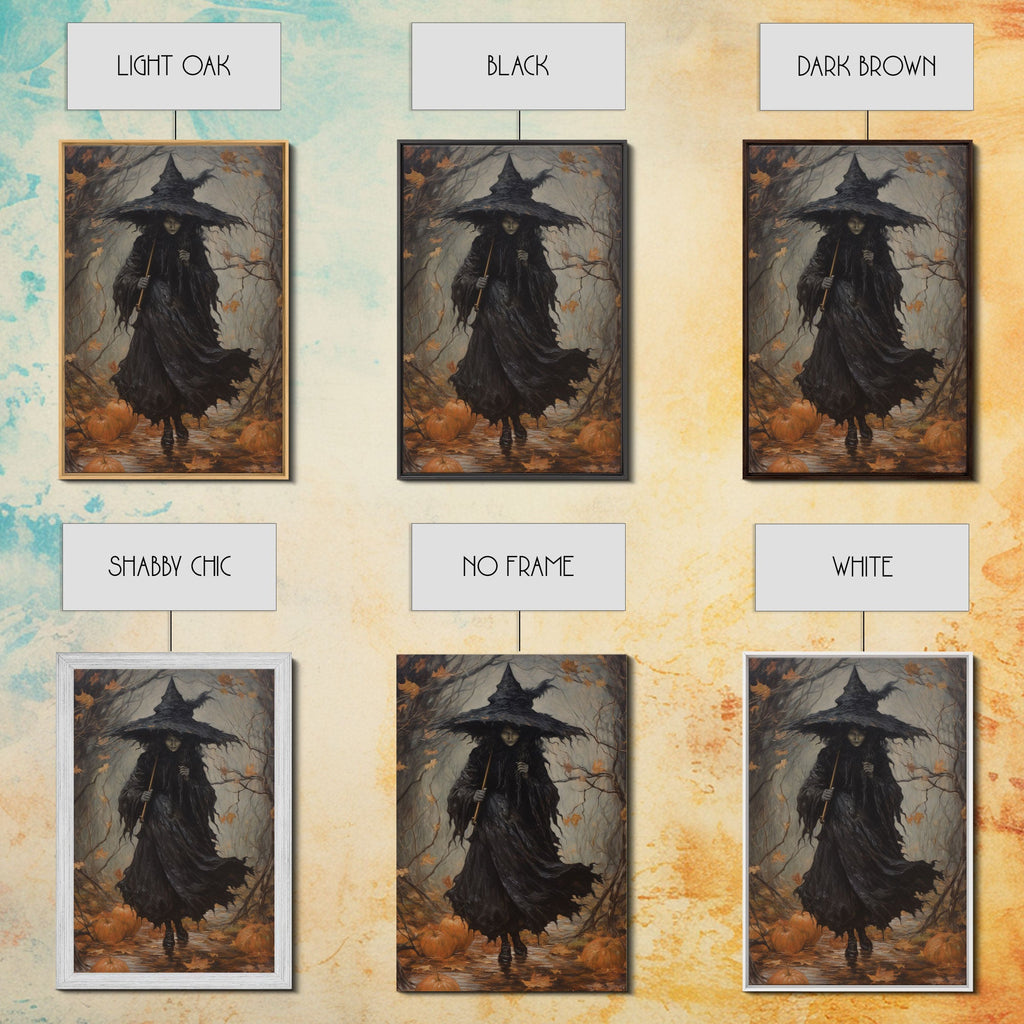 The Wicked Witch, Halloween Canvas Print, Framed Canvas, Unique Wall Art, Goth Art, Dark Academia, Witch Art, Witchcraft, Witch Decor | | Wiccan Center