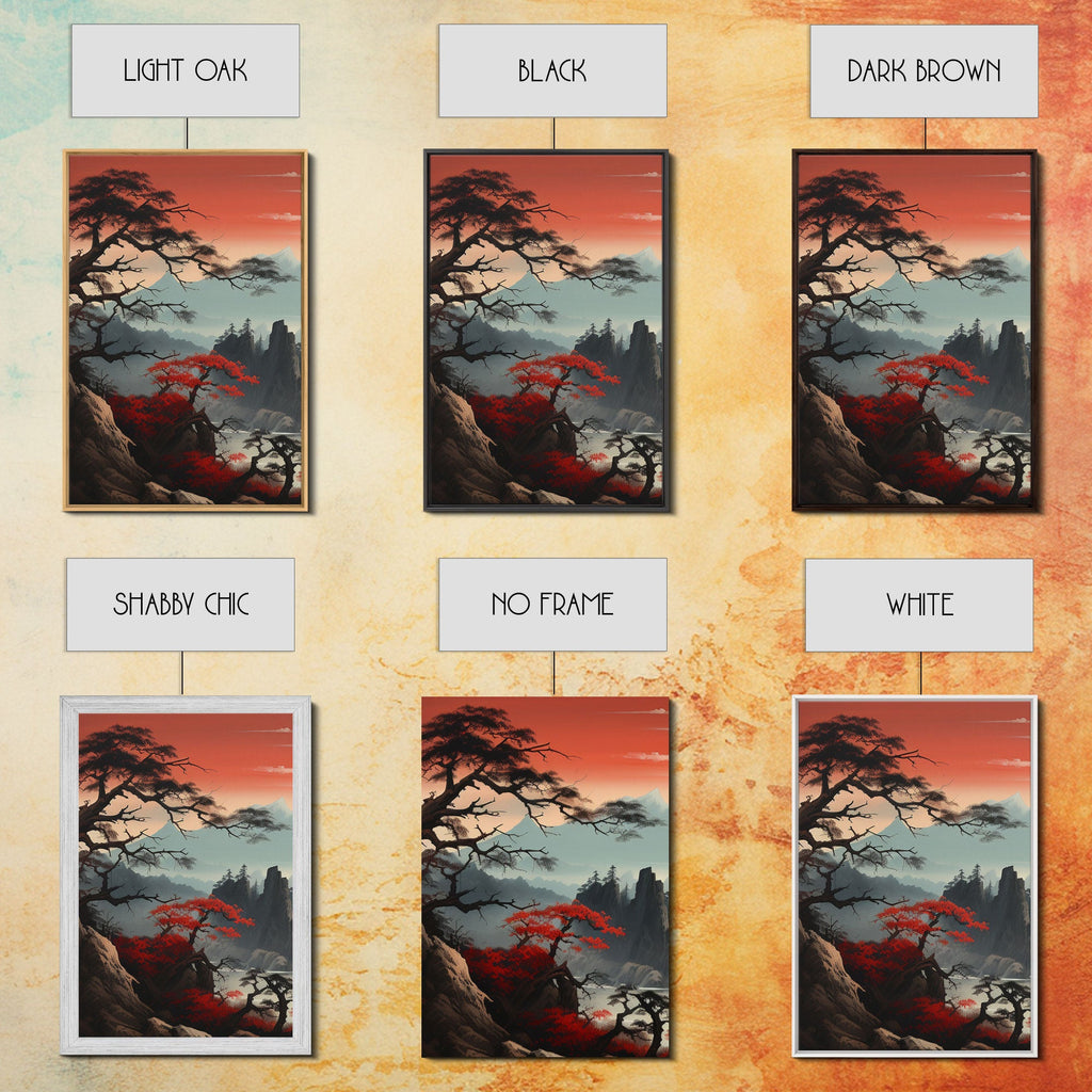 Japanese Wall Art, Mountains Print, Sunset Print, Canvas Print, Wall Art, 3 Piece Wall Art, Unique Wall Decor, Living Room Wall Art | | Wiccan Center