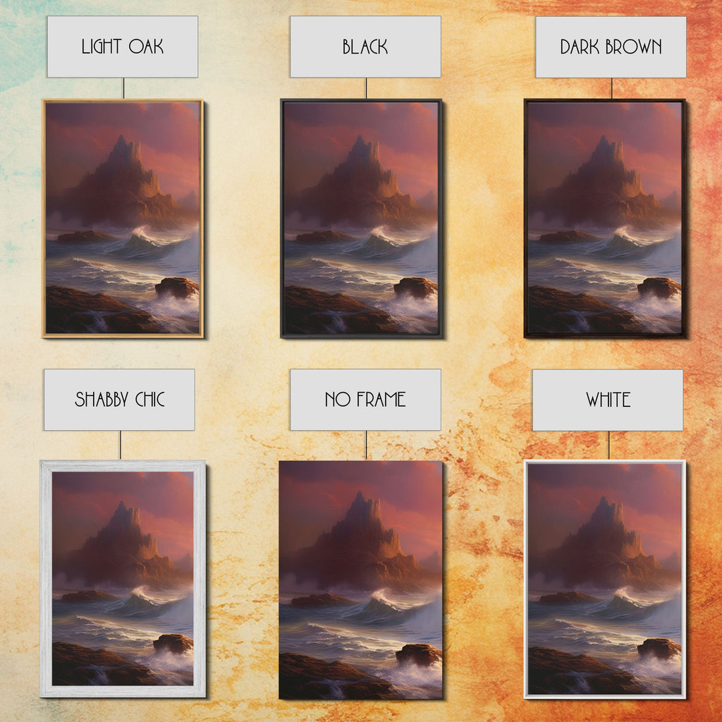 3 Piece Art Set, Seascape Painting Canvas Print, Beach House Decor, Sunset Painting, Original Painting, Boho Style Living Room Art | | Wiccan Center