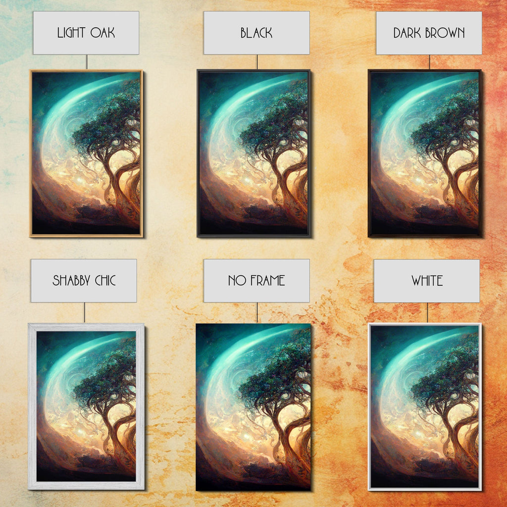 Yggdrasil Tree of Life, Nordic Viking Fantasy Art, Ready To Hang Canvas Print, Cool Living Room Wall Art Decor | | Wiccan Center