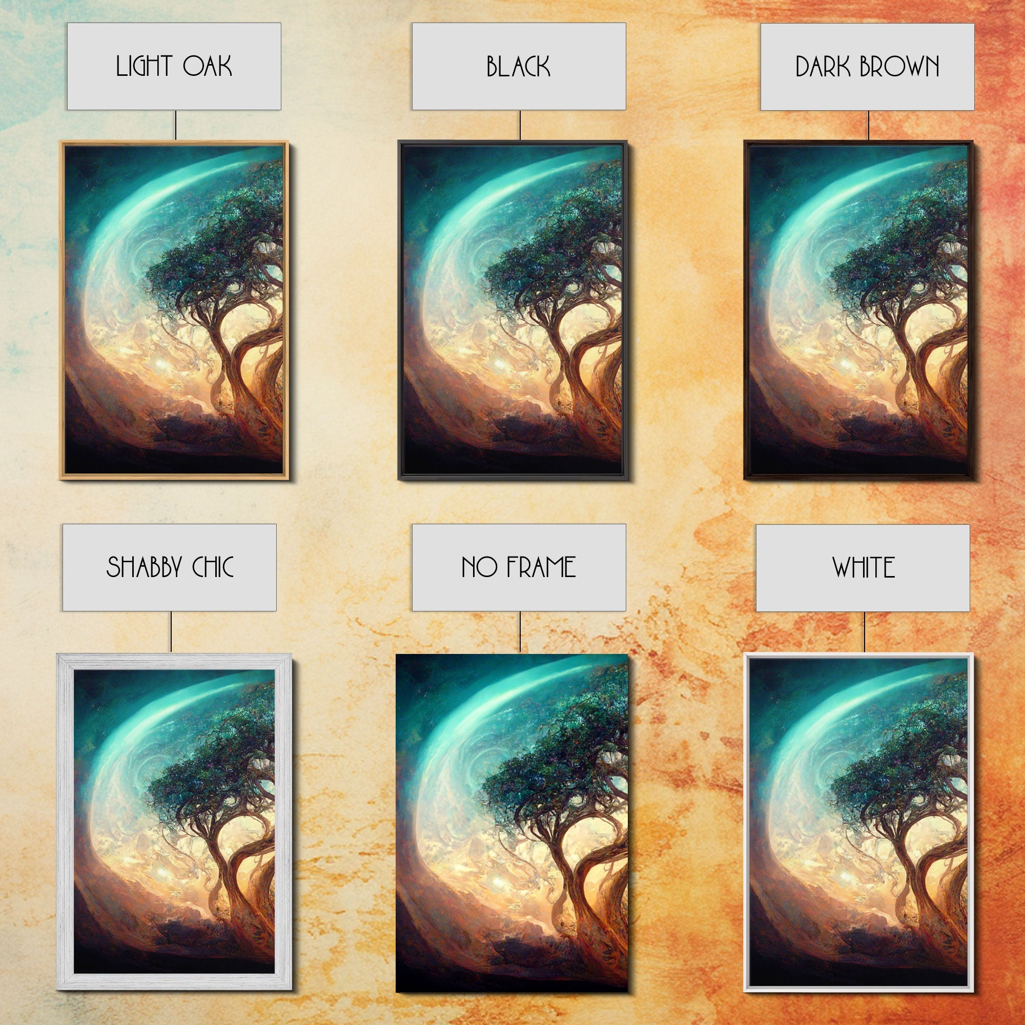 Yggdrasil Tree of Life, Nordic Viking Fantasy Art, Ready To Hang Canvas Print, Cool Living Room Wall Art Decor | | Wiccan Center