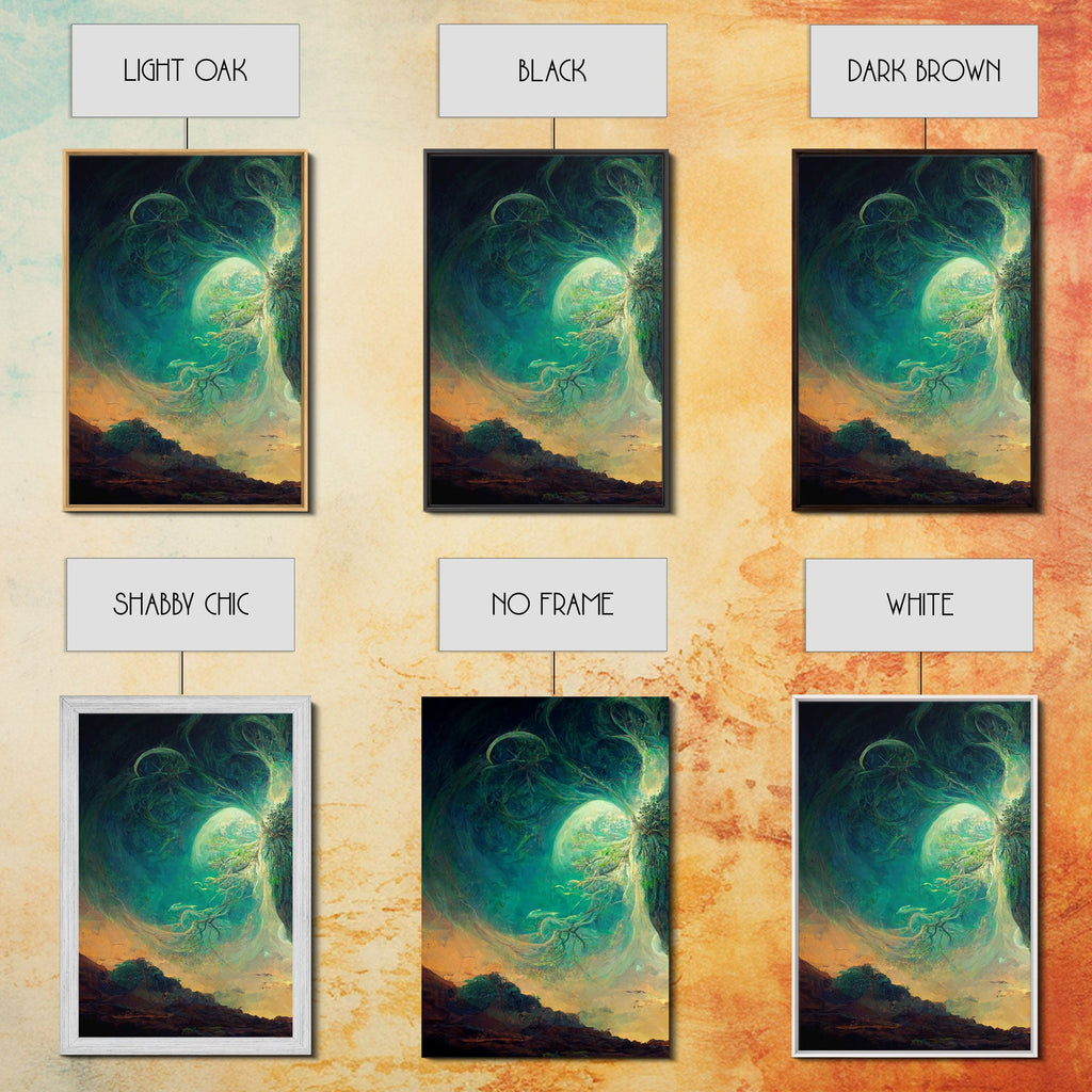 Yggdrasil Tree of Life, Nordic Viking Fantasy Art, Ready To Hang Canvas Print, Cool Living Room Wall Art Decor | | Wiccan Center