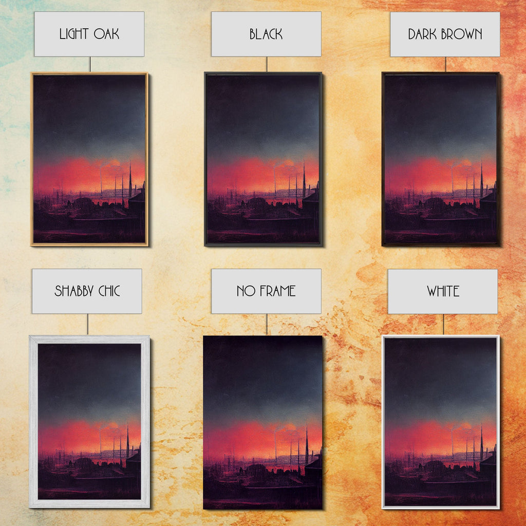 Haunted Sunset, Spooky Halloween Art, Gloomy Wall Decor, 3 Piece Canvas Decor, 3 Piece Wall Art, Ready To Hang Canvas Prints | | Wiccan Center