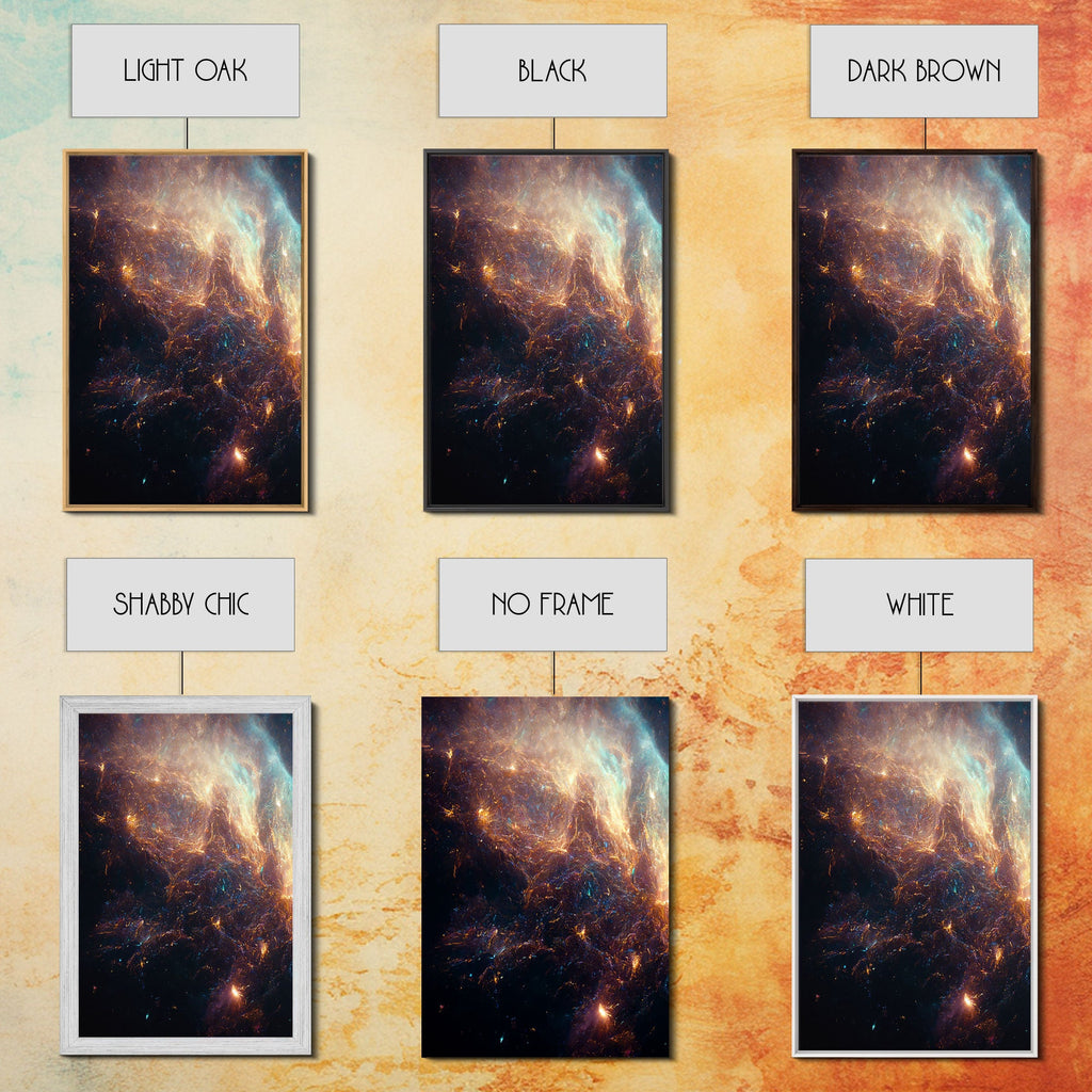 Galaxy of Stars, Scifi, String Theory, 3 Piece Wall Art, Ready To Hang Canvas Print, Cool Living Room Wall Art Decor | | Wiccan Center