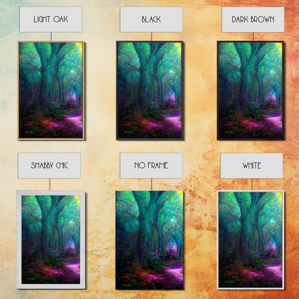 Fantasy wall art, canvas print, magical forest, fantasy landscape art, 3 Piece Wall Art, Ready To Hang Canvas Print | | Wiccan Center