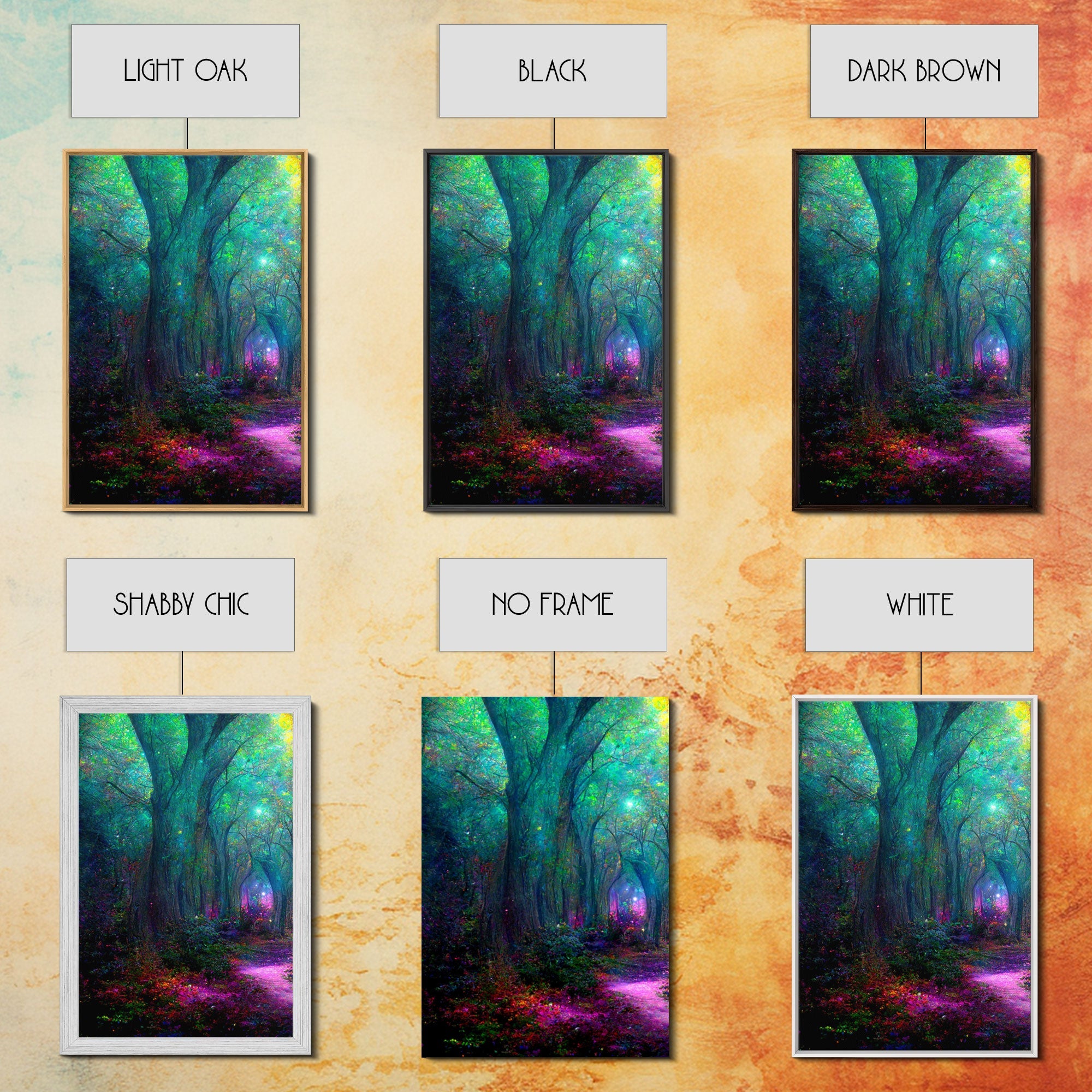 Fantasy wall art, canvas print, magical forest, fantasy landscape art, 3 Piece Wall Art, Ready To Hang Canvas Print | | Wiccan Center