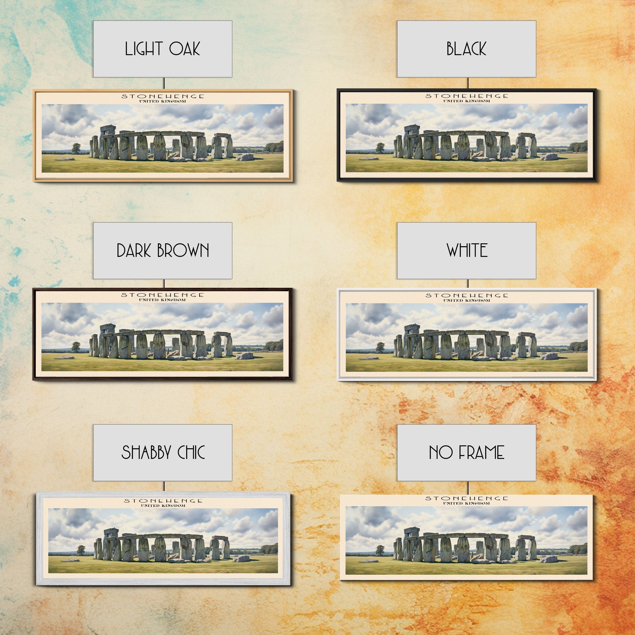 Stonehenge COUNTRY Travel Poster Print, Framed Canvas Print, COUNTRY Travel Art, Wood Framed Art, Wall Hanging, Home Decor | | Wiccan Center