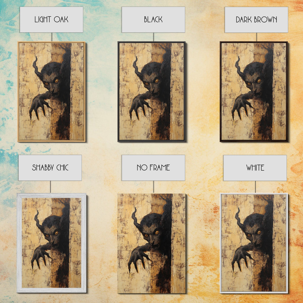 Demon Painting Print, Dark Macabre Wall Art, Original Satyr Painting, Witchy Decor, Wall Art For Witches, Witch Familiar Painting | | Wiccan Center
