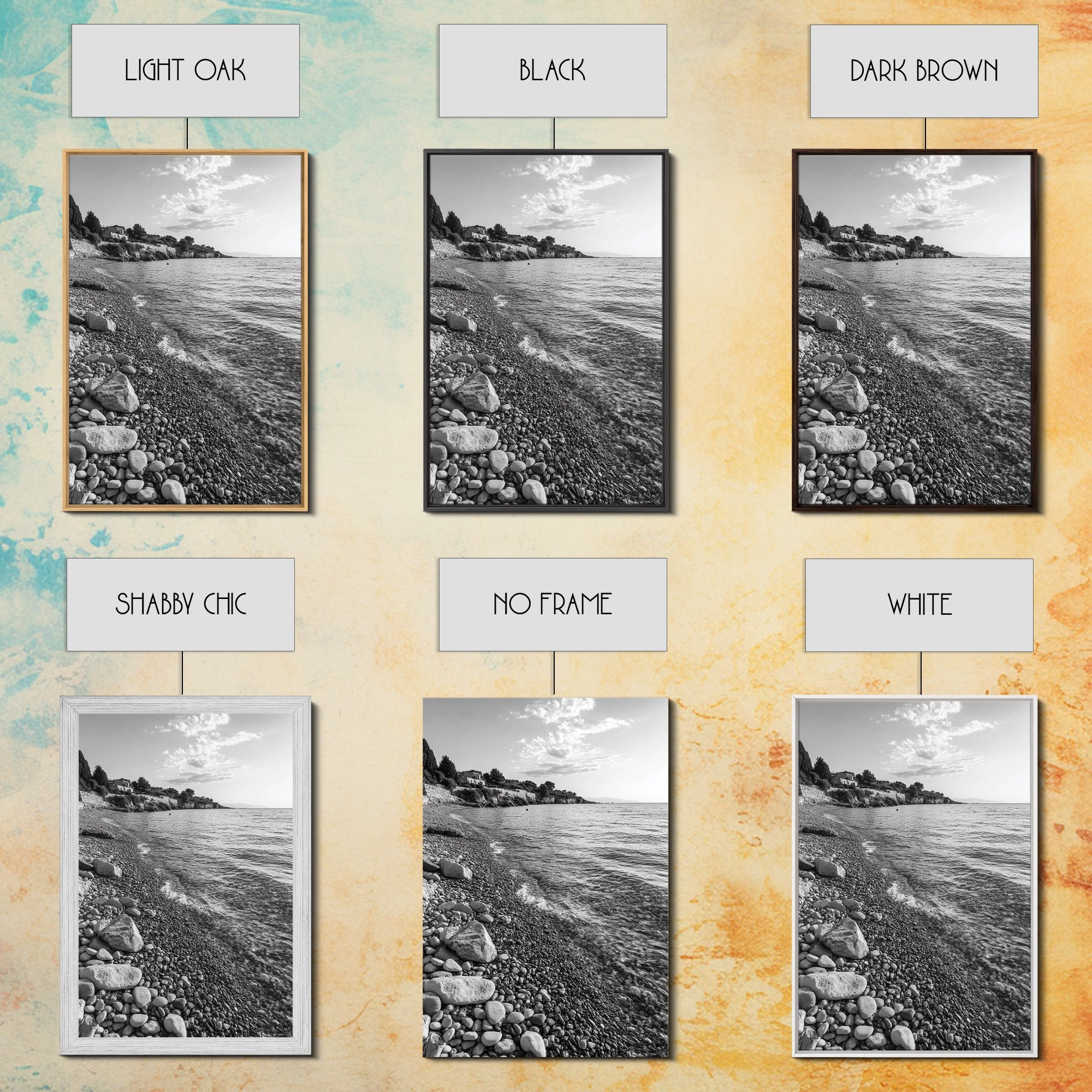 Pebble Beach, Tranquil Coastline, Coastal Stones, Sunrise Shore, Canvas Print, Bathroom Wall Art, Ocean Photography, Beach House Decor | | Wiccan Center