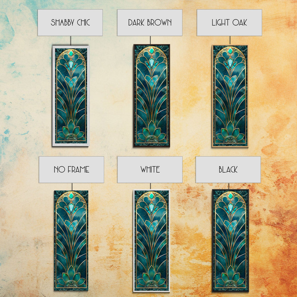 Art Deco Stained Glass Print, Framed Canvas, Wood Frame Wall Art, Retro Style Decor, Roaring 20s Inspired Wall Art | | Wiccan Center