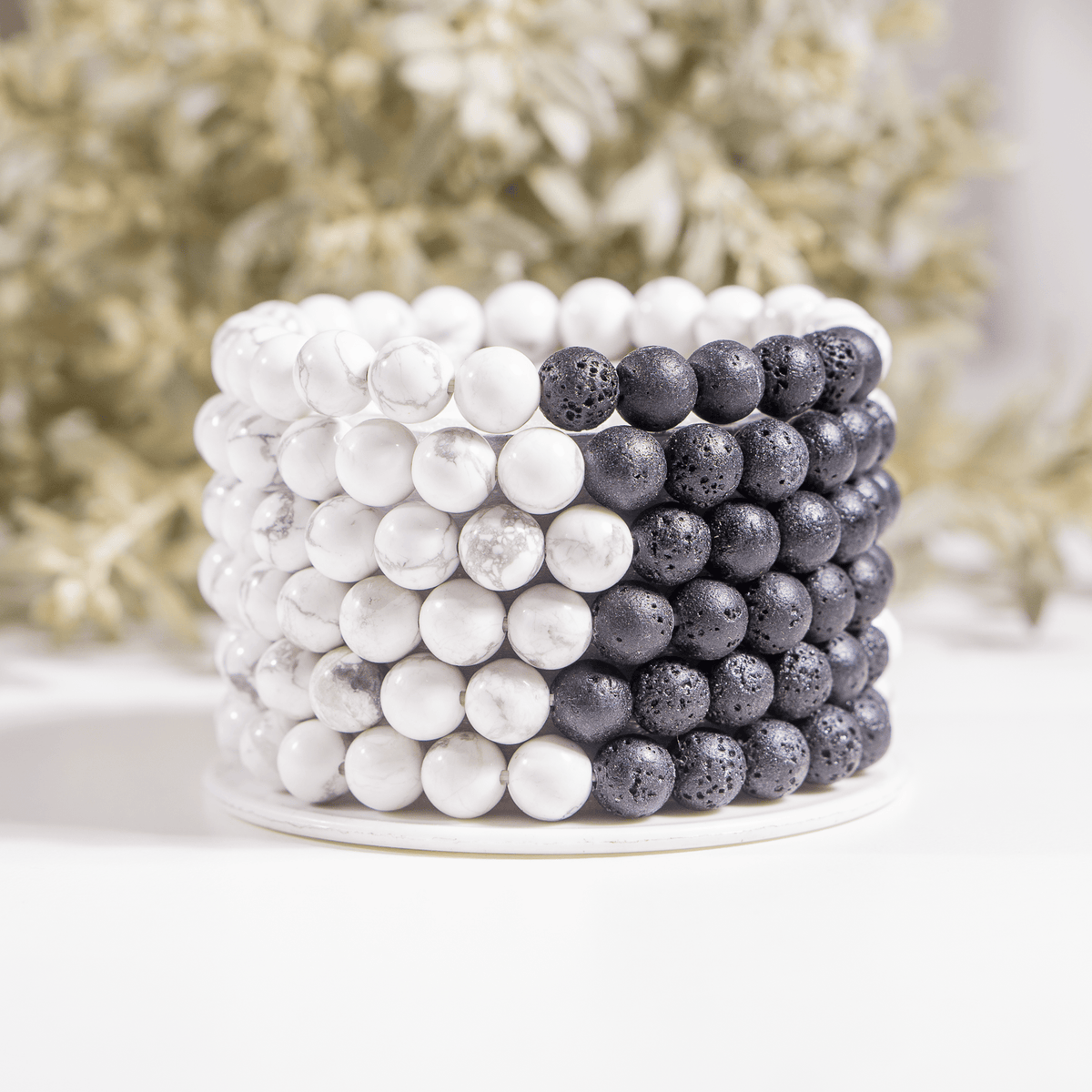 Howlite Diffuser Bracelet, Lava Diffuser Jewelry, Aromatherapy, Essential Oil Bracelet, Spiritual Gift, Yoga Gift for Her