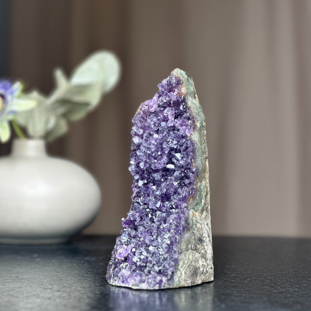 Huge Amethyst Crystal Cluster With Cut Base, 6 to 7 inches amethyst | Amethyst Geodes | Wiccan Center