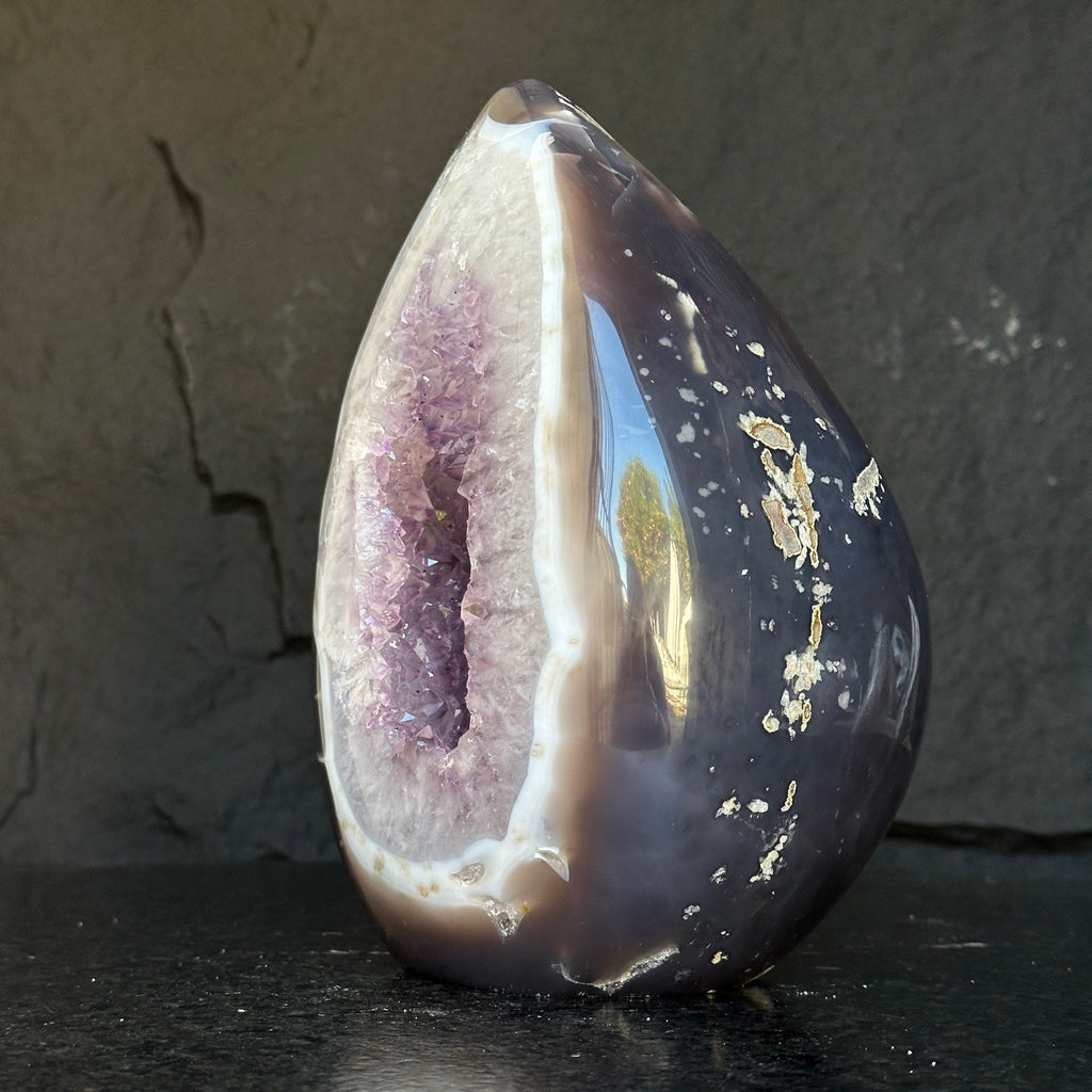 Huge Amethyst Geode Cave, 8 inches Amethyst Self Standing Cluster | Amethyst Geodes | Wiccan Center