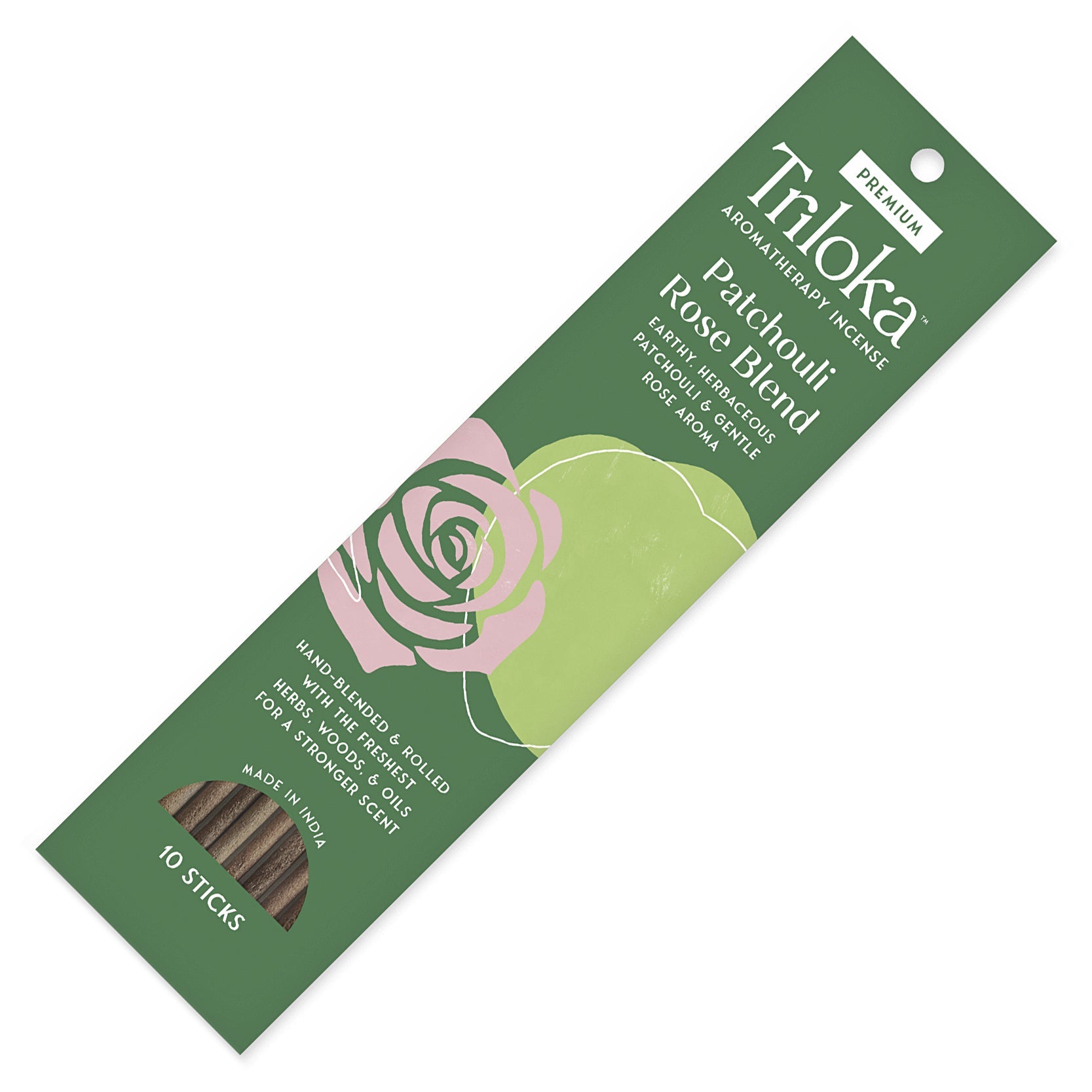 Triloka Patchouli Rose Blend Premium Incense Sticks | Incense | Wiccan Center