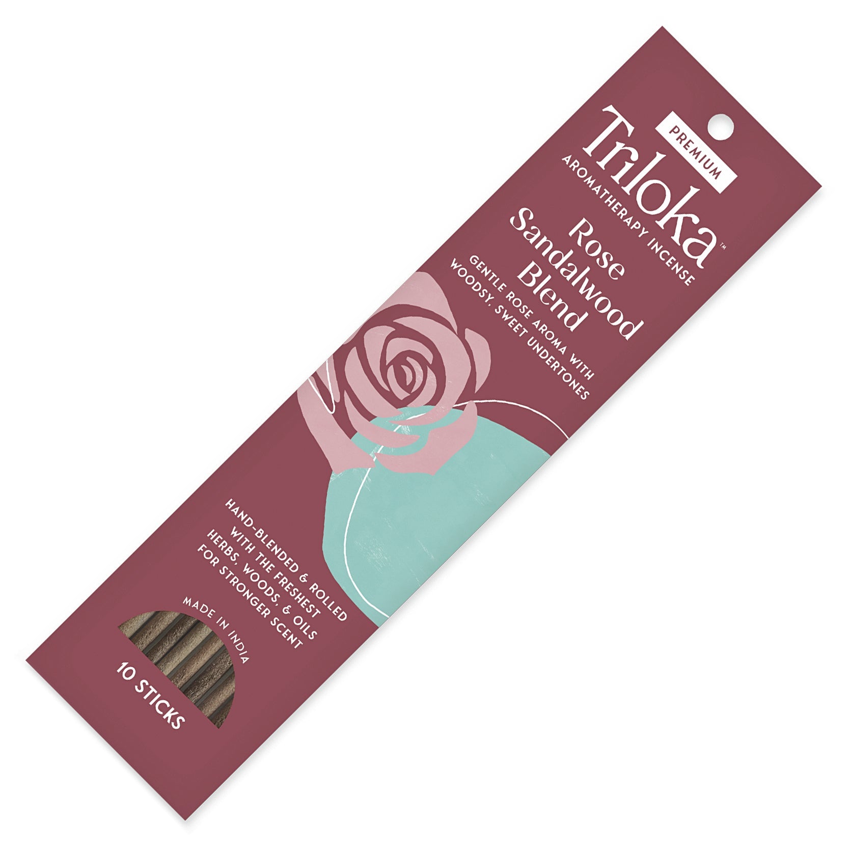 Triloka Rose Sandalwood Blend Premium Incense Sticks | Incense | Wiccan Center