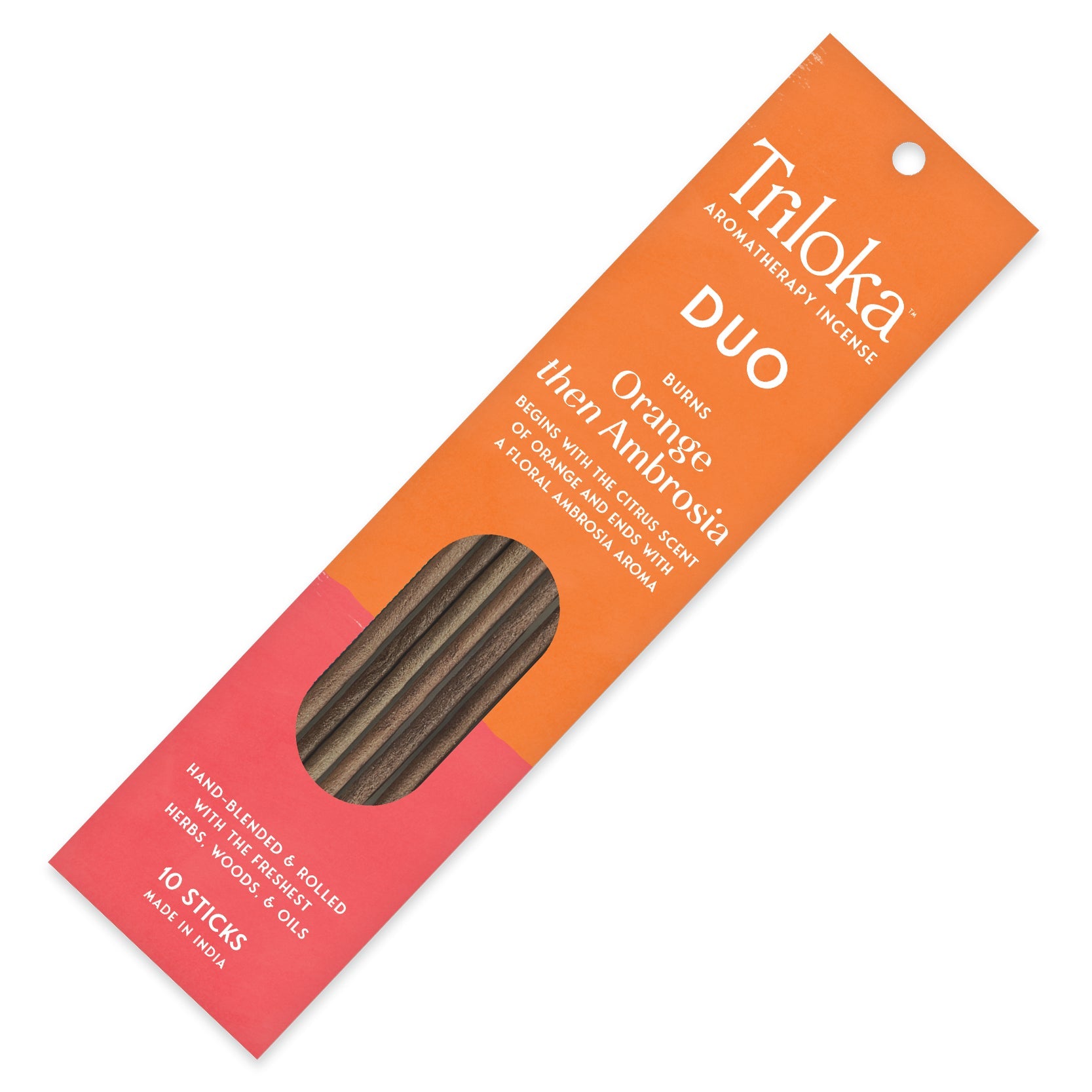 Triloka Duet Orange-Ambrosia Incense Sticks | Incense | Wiccan Center