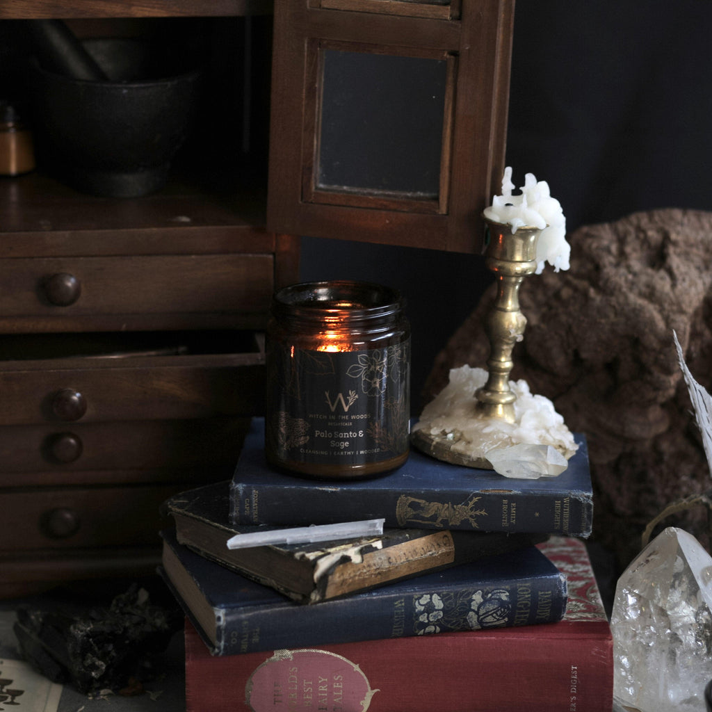 Palo Santo + Sage Candle | Candle | Wiccan Center