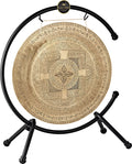 22" Indian Premium Wind Gong with Stand, Hand-engraved Mantra | | Wiccan Center