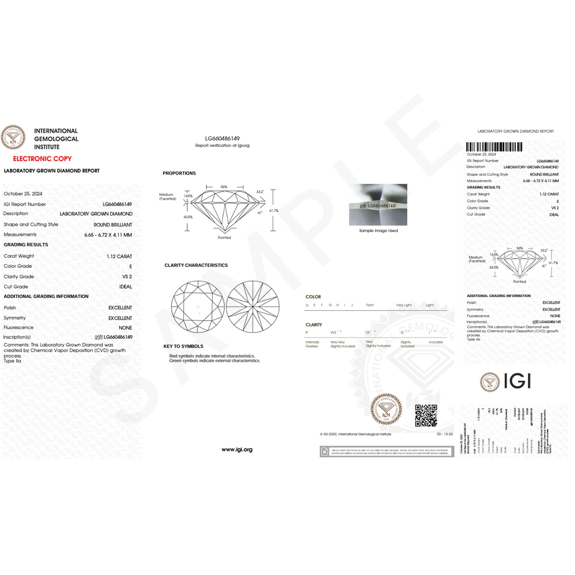 IGI Certified 2 Carat Lab Grown Diamond Princess Cut Engagement Ring With Wedding Band