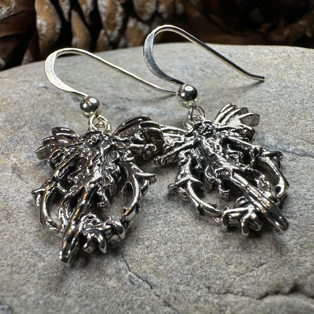 Pixie Fairy Earrings in Sterling Silver | Dangle Earrings | Wiccan Center