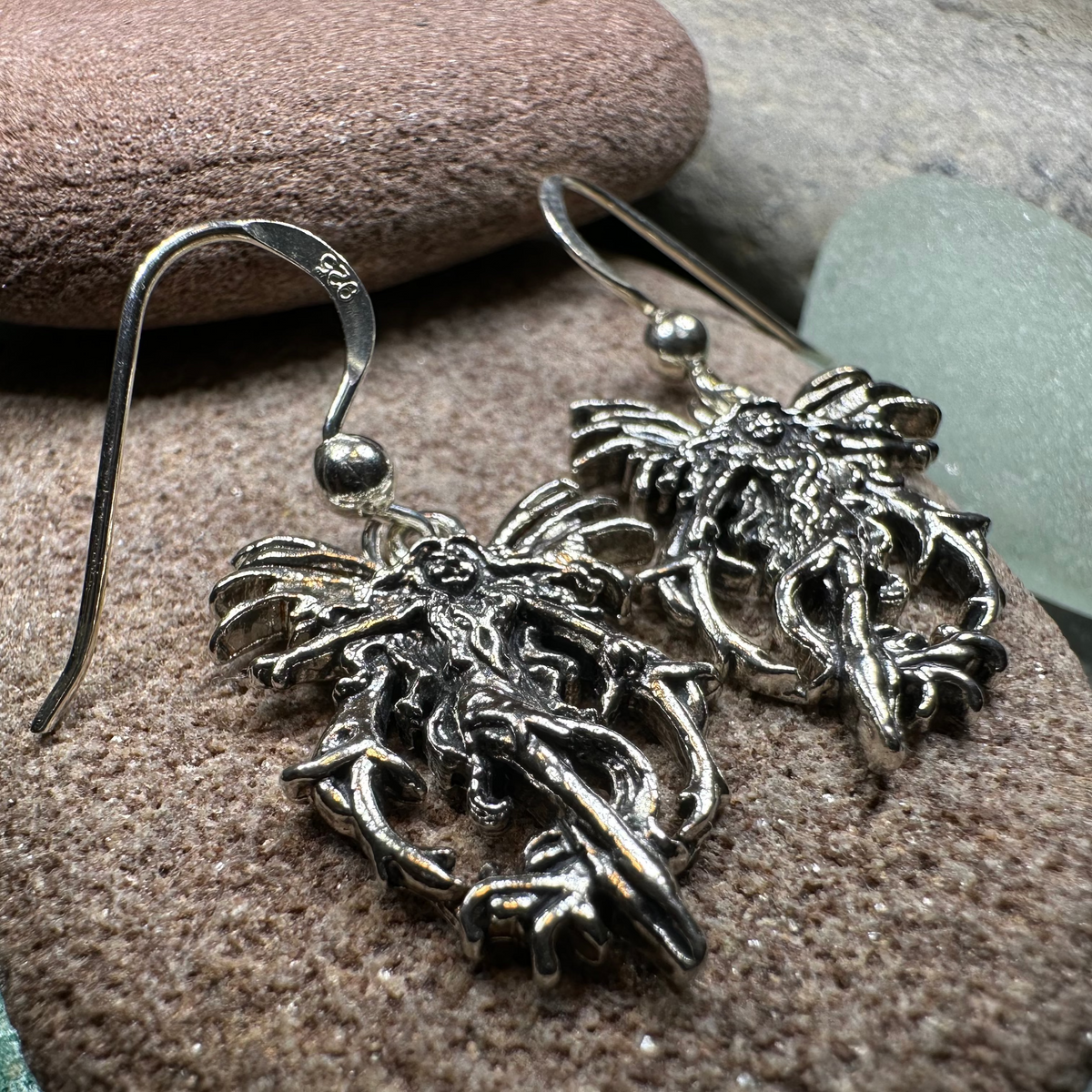 Pixie Fairy Earrings in Sterling Silver | Dangle Earrings | Wiccan Center