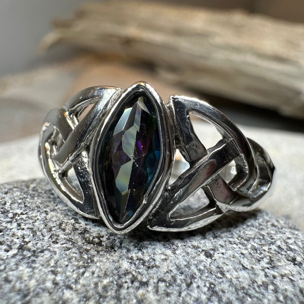Mystic Topaz Trinity Knot Ring | Ring | Wiccan Center