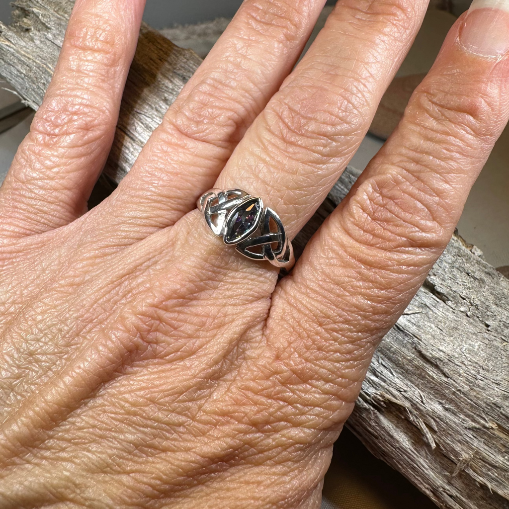 Mystic Topaz Trinity Knot Ring | Ring | Wiccan Center