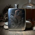 Fishing Pewter Hip Flask - Handmade in England | Gifts | Wiccan Center