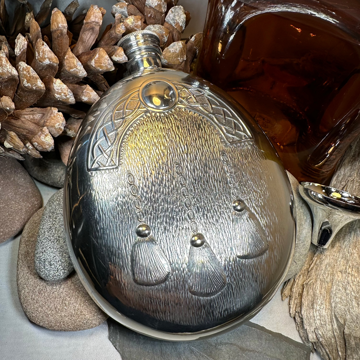 Scottish Sporran Pewter Hip Flask - Handmade in England | Gifts | Wiccan Center