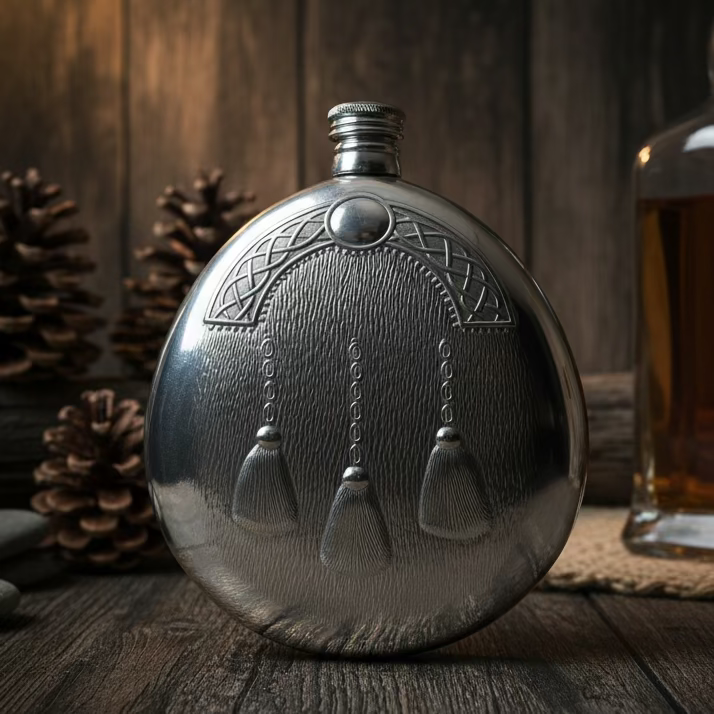 Scottish Sporran Pewter Hip Flask - Handmade in England | Gifts | Wiccan Center