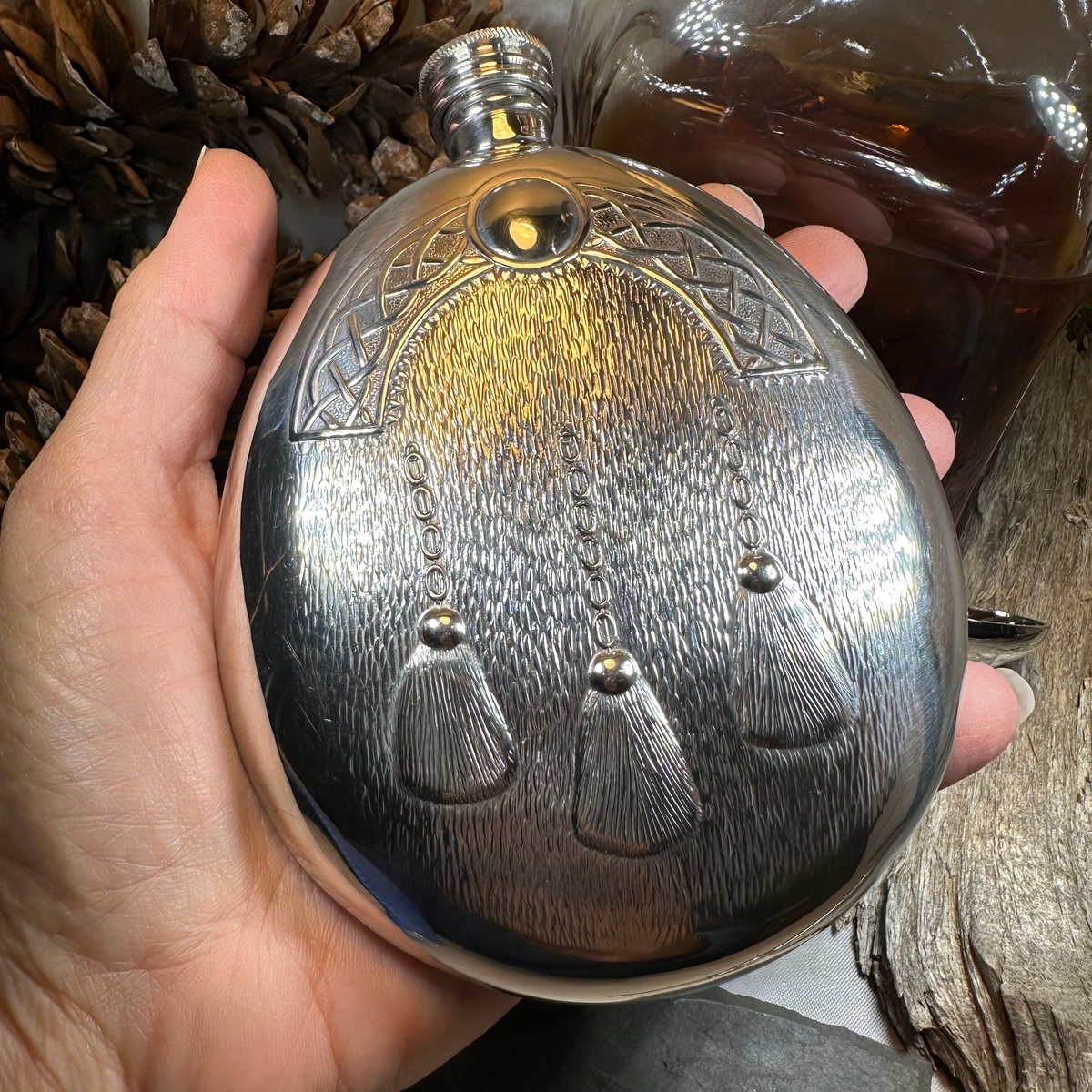 Scottish Sporran Pewter Hip Flask - Handmade in England | Gifts | Wiccan Center