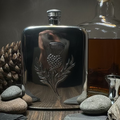 Scottish Thistle Pewter Hip Flask - Handmade in England | Gifts | Wiccan Center