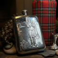 Bagpiper Pewter Hip Flask - Handmade in England | Gifts | Wiccan Center