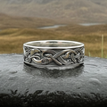Celtic Raven Ring in Sterling Silver