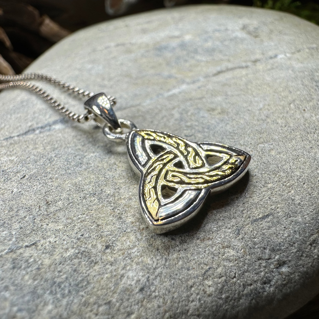Errill Celtic Trinity Knot Necklace in Sterling Silver | Pendant | Wiccan Center