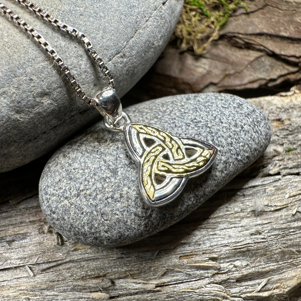 Errill Celtic Trinity Knot Necklace in Sterling Silver | Pendant | Wiccan Center