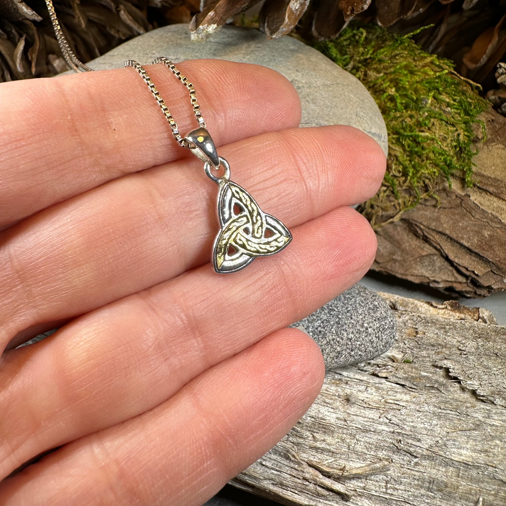 Errill Celtic Trinity Knot Necklace in Sterling Silver | Pendant | Wiccan Center