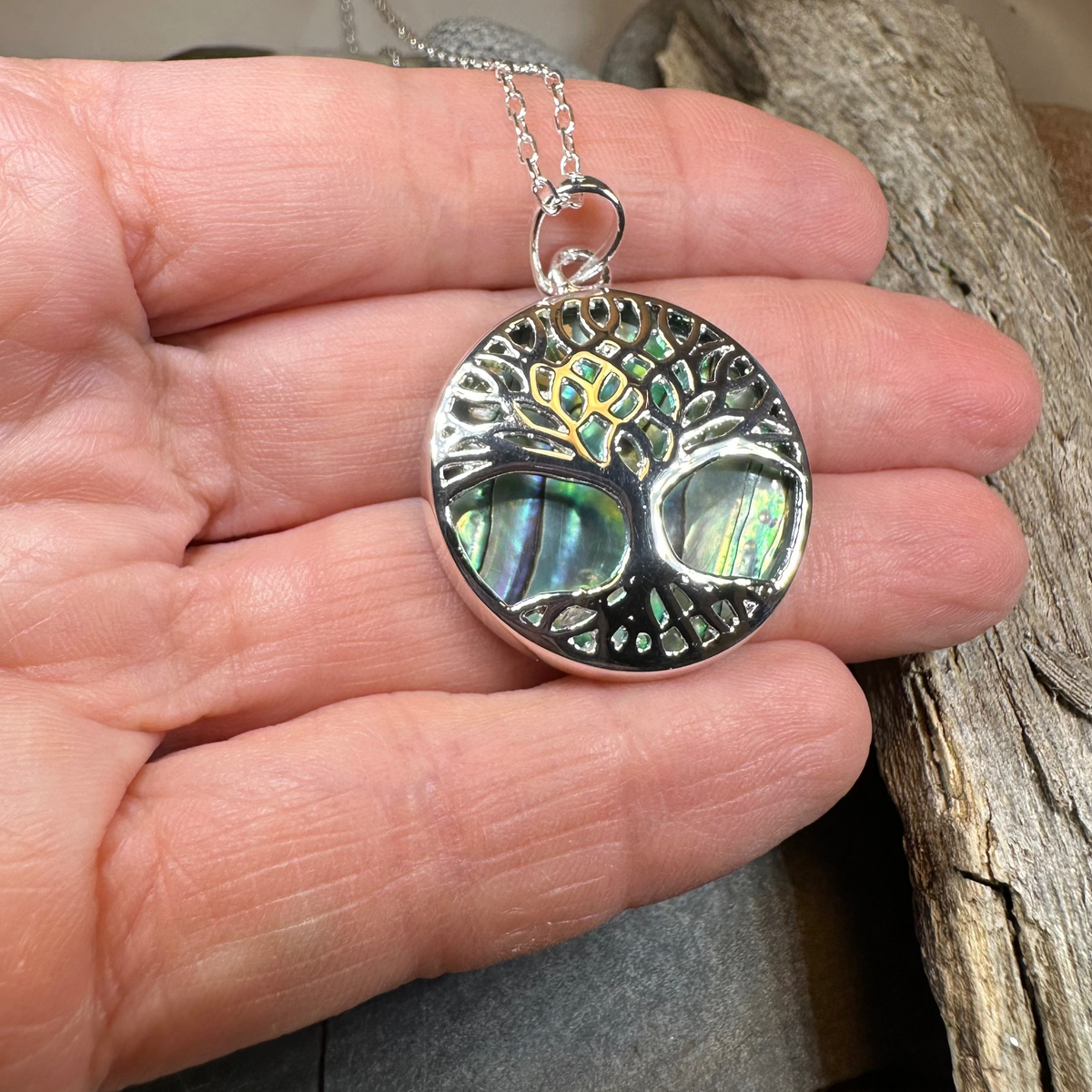 Nachtona Tree of Life Necklace in Sterling Silver | Pendant | Wiccan Center