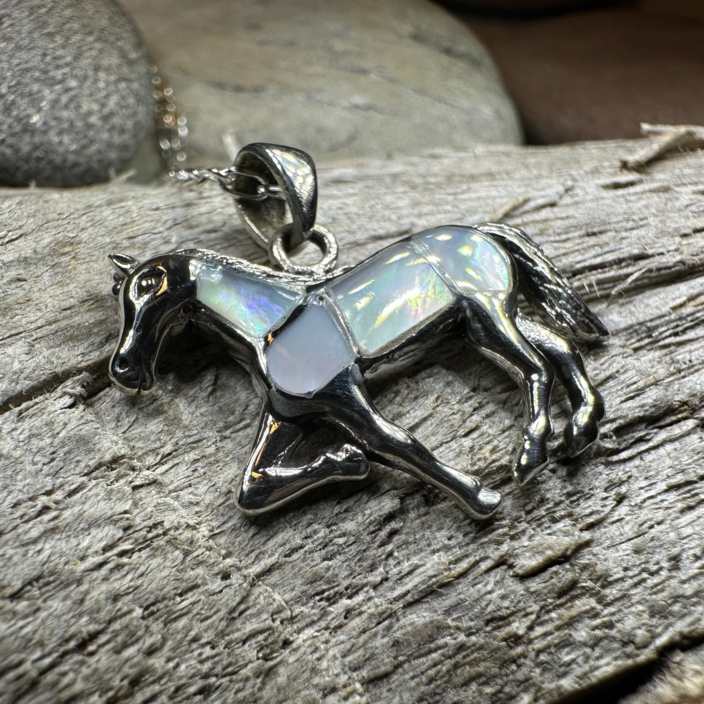 Shimmering Horse Necklace | Pendant | Wiccan Center