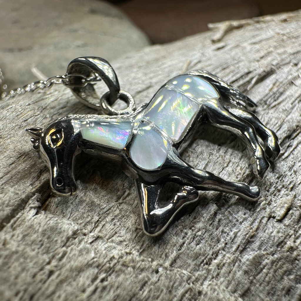 Shimmering Horse Necklace | Pendant | Wiccan Center