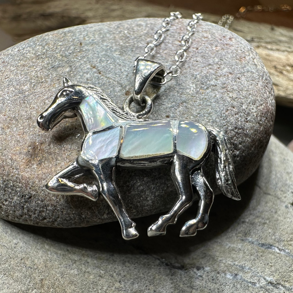 Shimmering Horse Necklace | Pendant | Wiccan Center