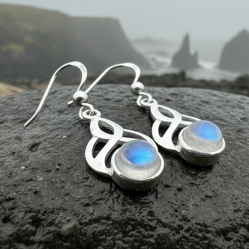 Edana Celtic Moonstone Earrings | Dangle Earrings | Wiccan Center