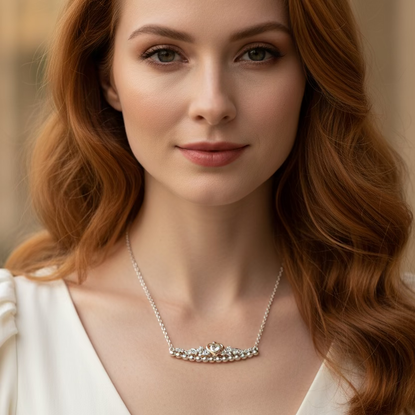 Celtic Irish Princess Heart Necklace - Handmade in Ireland | Necklet | Wiccan Center