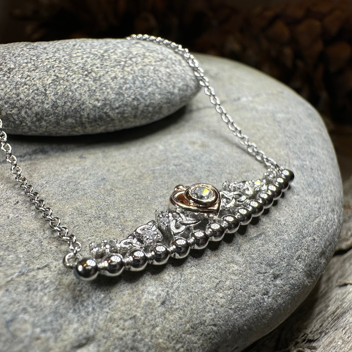 Celtic Irish Princess Heart Necklace - Handmade in Ireland | Necklet | Wiccan Center
