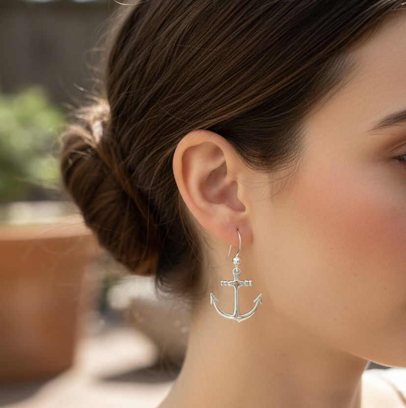Smooth Sailing Anchor Earrings | Dangle Earrings | Wiccan Center