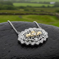 Irish Lace Claddagh Necklace - Handmade in Ireland | Necklet | Wiccan Center