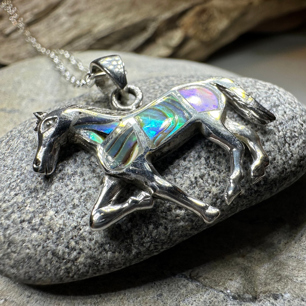 Shimmering Horse Necklace | Pendant | Wiccan Center