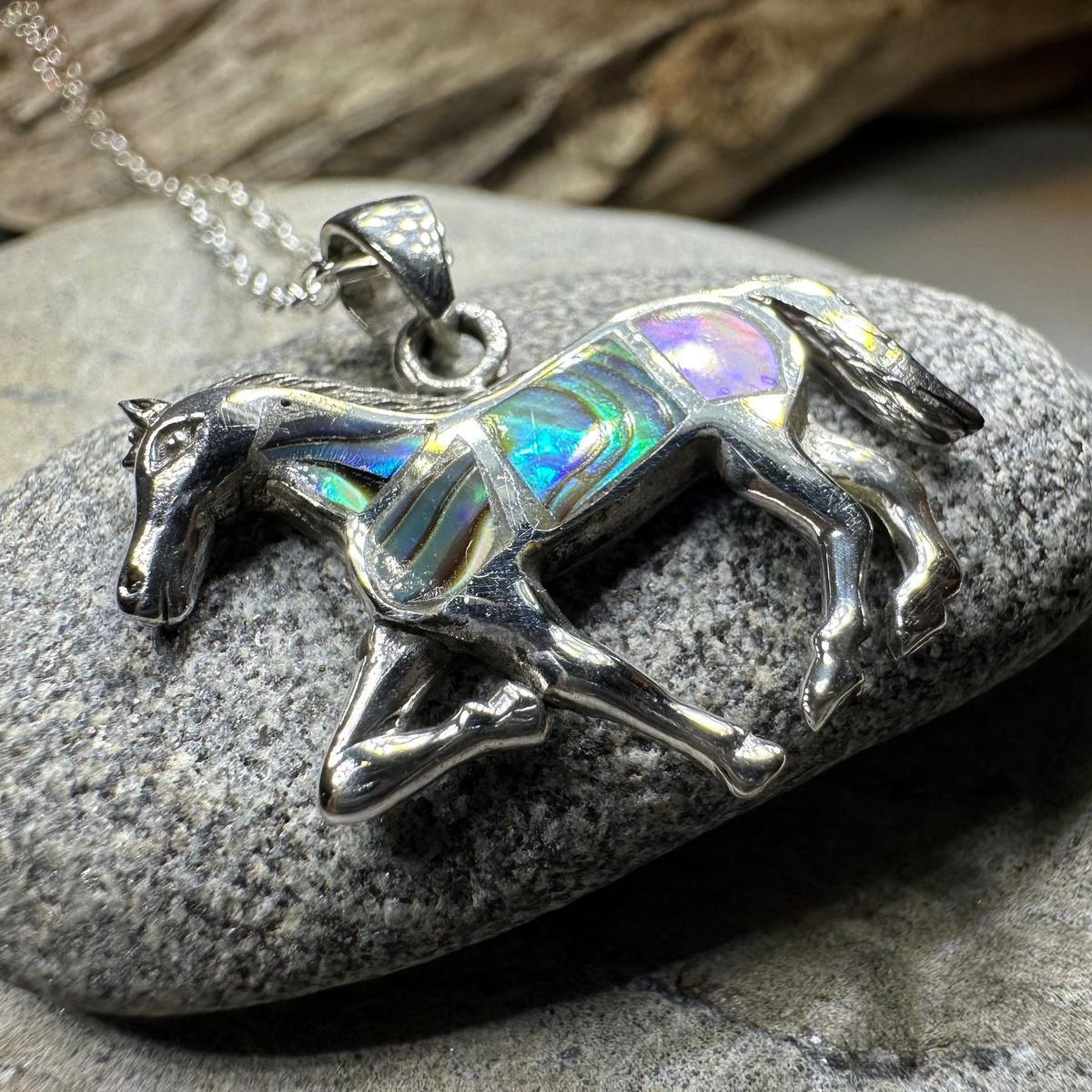Shimmering Horse Necklace | Pendant | Wiccan Center